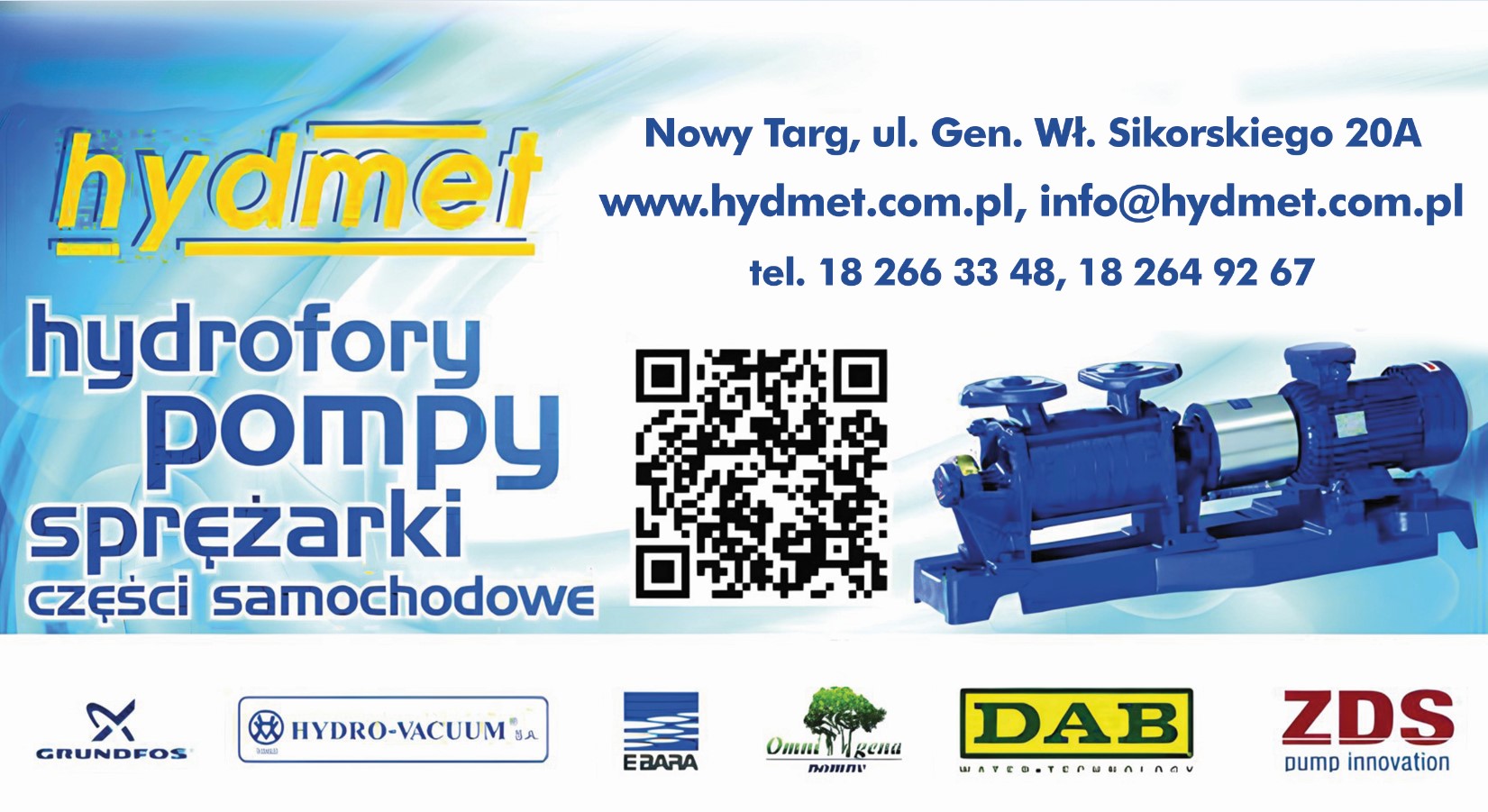 HYDMET HYDROFORY POMPY SPRĘŻARKI - części samochodowe NOWY TARG części samochodowe NOWY TARG
